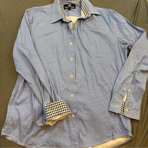 Butter Cloth tiny print Button-Down Shirt size large